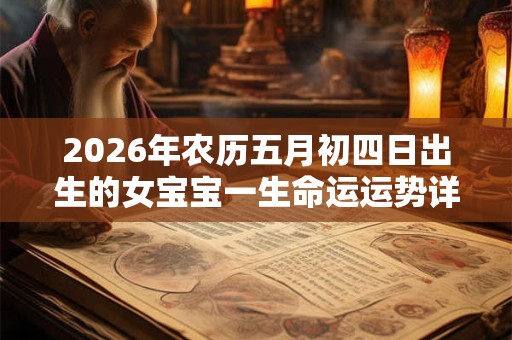 2026年农历五月初四日出生的女宝宝一生命运运势详解 2026年农历五月初四日出生的女宝宝一生命运运势详解