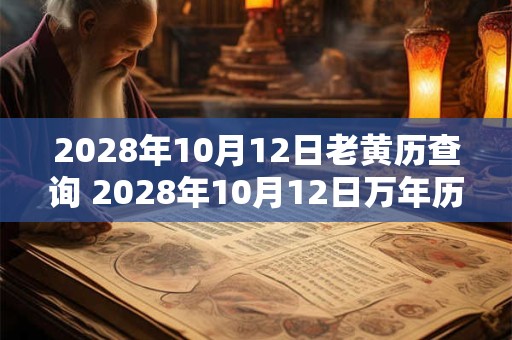 2028年10月12日老黄历查询 2028年10月12日万年历黄道吉日 2028年10月12日老黄历查询 2028年10月12日万年历黄道吉日