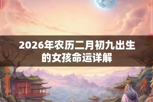 2026年农历二月初九出生的女孩命运详解 2026年农历二月初九出生的女孩命运详解