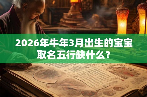 2026年牛年3月出生的宝宝取名五行缺什么？