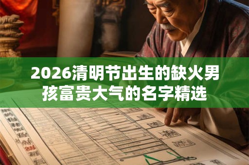 2026清明节出生的缺火男孩富贵大气的名字精选