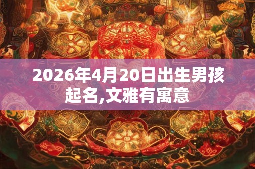 2026年4月20日出生男孩起名,文雅有寓意