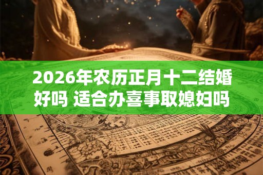2026年农历正月十二结婚好吗 适合办喜事取媳妇吗