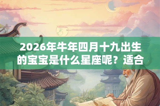 2026年牛年四月十九出生的宝宝是什么星座呢?适合的婚配对象是谁? 2026年牛年四月十九出生的宝宝是什么星座呢?适合的婚配对象是谁?