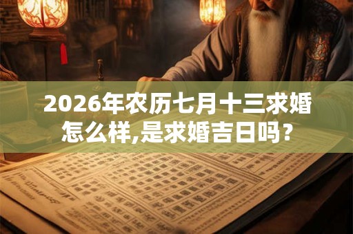 2026年农历七月十三求婚怎么样,是求婚吉日吗？