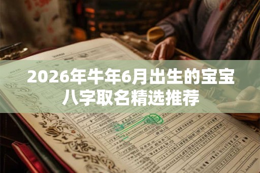 2026年牛年6月出生的宝宝八字取名精选推荐 2026年牛年6月出生的宝宝八字取名精选推荐