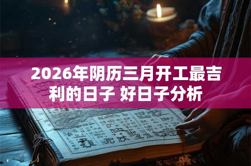 2026年阴历三月开工最吉利的日子 好日子分析