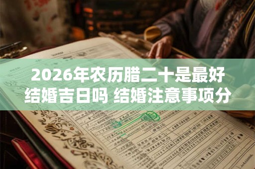2026年农历腊二十是最好结婚吉日吗 结婚注意事项分析