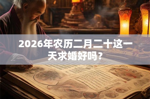 2026年农历二月二十这一天求婚好吗? 2026年农历二月二十这一天求婚好吗?