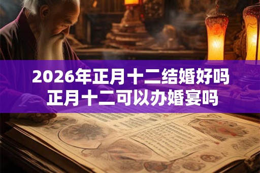2026年正月十二结婚好吗 正月十二可以办婚宴吗 2026年正月十二结婚好吗 正月十二可以办婚宴吗