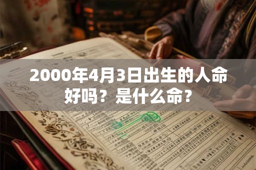 2000年4月3日出生的人命好吗?是什么命? 2000年4月3日出生的人命好吗?是什么命?
