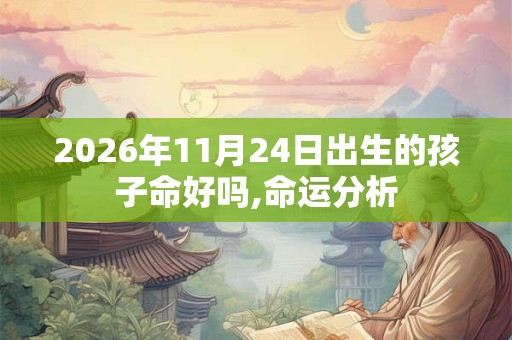 2026年11月24日出生的孩子命好吗,命运分析 2026年11月24日出生的孩子命好吗,命运分析