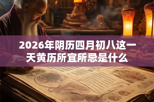 2026年阴历四月初八这一天黄历所宜所忌是什么 2026年阴历四月初八这一天黄历所宜所忌是什么