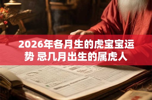 2026年各月生的虎宝宝运势 忌几月出生的属虎人 2026年各月生的虎宝宝运势 忌几月出生的属虎人