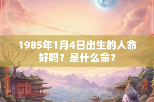 1985年1月4日出生的人命好吗?是什么命? 1985年1月4日出生的人命好吗?是什么命?