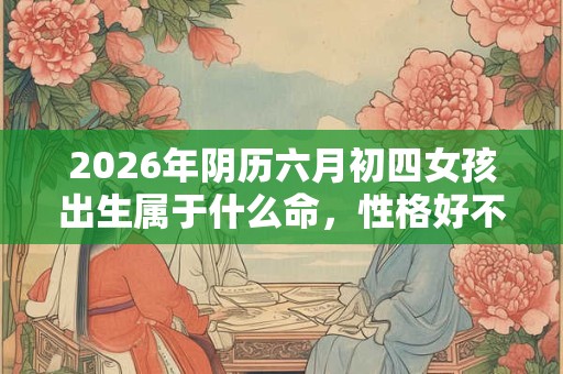 2026年阴历六月初四女孩出生属于什么命,性格好不好相处? 2026年阴历六月初四女孩出生属于什么命,性格好不好相处?