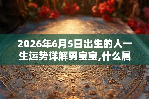 2026年6月5日出生的人一生运势详解男宝宝,什么属相