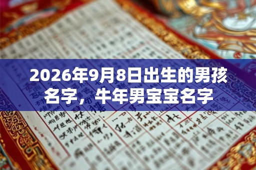 2026年9月8日出生的男孩名字，牛年男宝宝名字