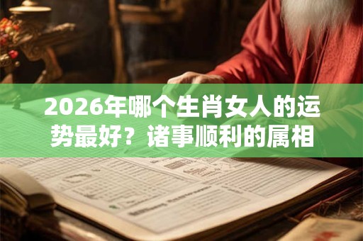 2026年哪个生肖女人的运势最好?诸事顺利的属相 2026年哪个生肖女人的运势最好?诸事顺利的属相