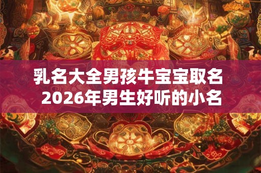乳名大全男孩牛宝宝取名 2026年男生好听的小名