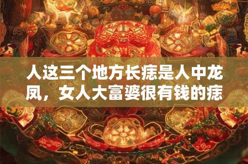 人这三个地方长痣是人中龙凤，女人大富婆很有钱的痣