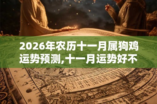 2026年农历十一月属狗鸡运势预测,十一月运势好不好？