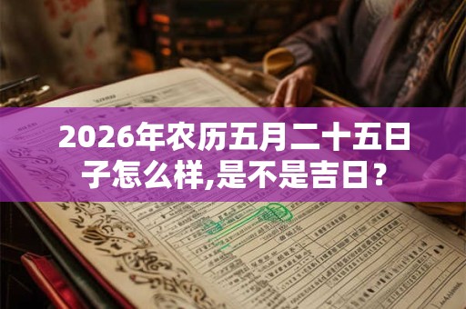2026年农历五月二十五日子怎么样,是不是吉日？