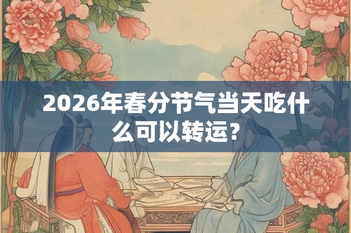 2026年春分节气当天吃什么可以转运？