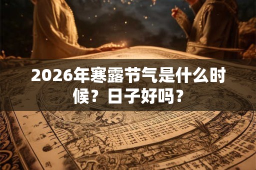 2026年寒露节气是什么时候？日子好吗？