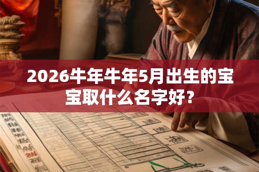 2026牛年牛年5月出生的宝宝取什么名字好? 2026牛年牛年5月出生的宝宝取什么名字好?