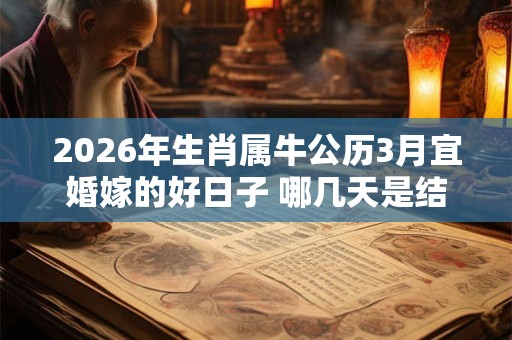 2026年生肖属牛公历3月宜婚嫁的好日子 哪几天是结婚吉日