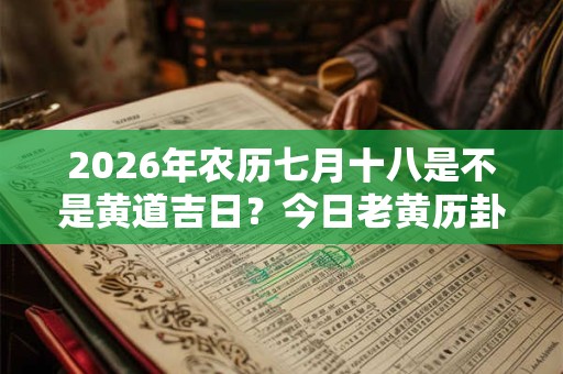 2026年农历七月十八是不是黄道吉日?今日老黄历卦象? 2026年农历七月十八是不是黄道吉日?今日老黄历卦象?