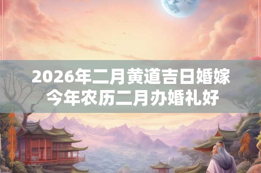 2026年二月黄道吉日婚嫁 今年农历二月办婚礼好