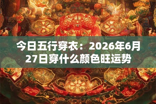 今日五行穿衣：2026年6月27日穿什么颜色旺运势