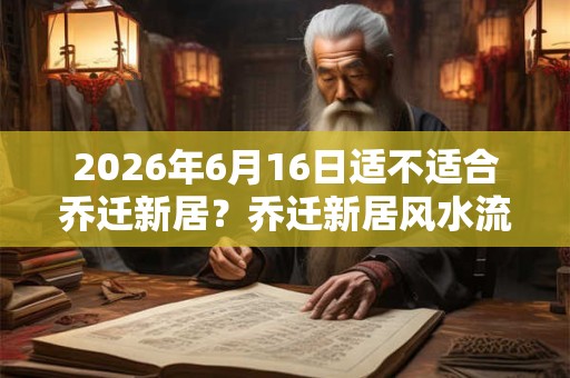 2026年6月16日适不适合乔迁新居？乔迁新居风水流程