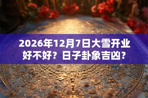 2026年12月7日大雪开业好不好？日子卦象吉凶？