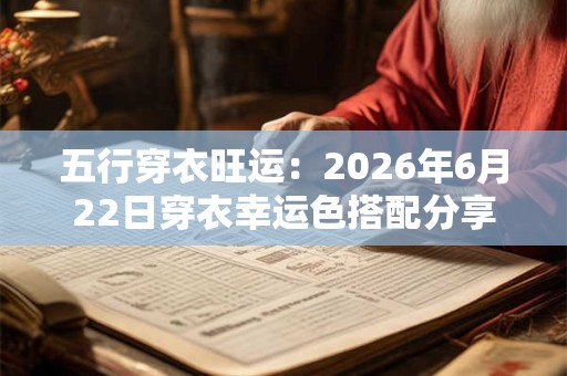 五行穿衣旺运：2026年6月22日穿衣幸运色搭配分享