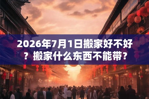 2026年7月1日搬家好不好?搬家什么东西不能带? 2026年7月1日搬家好不好?搬家什么东西不能带?