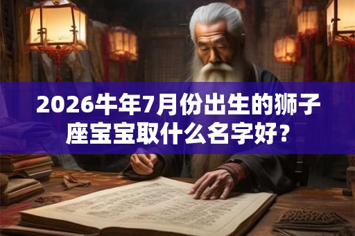 2026牛年7月份出生的狮子座宝宝取什么名字好？