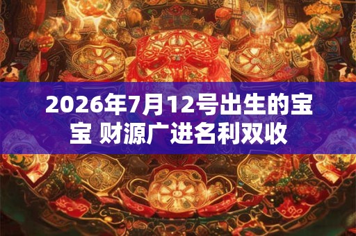 2026年7月12号出生的宝宝 财源广进名利双收