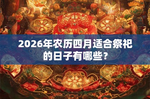2026年农历四月适合祭祀的日子有哪些? 2026年农历四月适合祭祀的日子有哪些?
