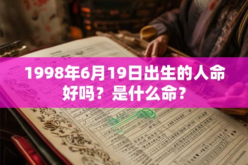 1998年6月19日出生的人命好吗？是什么命？