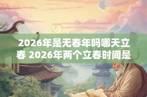 2026年是无春年吗哪天立春 2026年两个立春时间是真是假