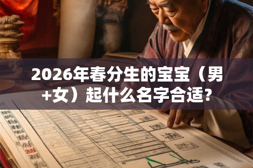 2026年春分生的宝宝（男+女）起什么名字合适？