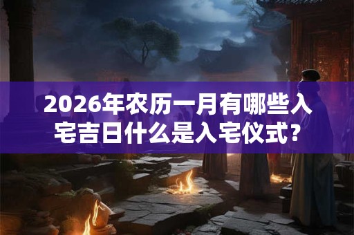 2026年农历一月有哪些入宅吉日什么是入宅仪式？