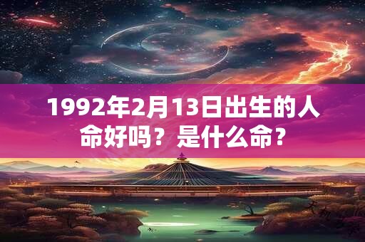 1992年2月13日出生的人命好吗?是什么命? 1992年2月13日出生的人命好吗?是什么命?