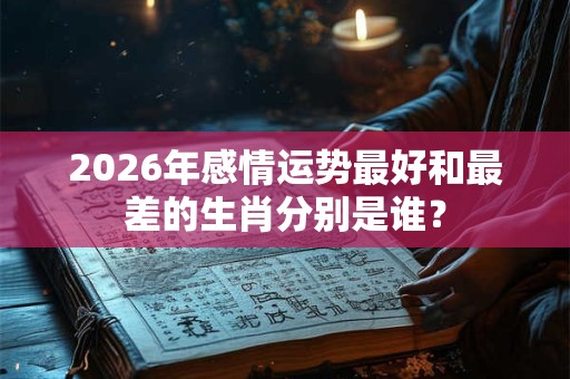 2026年感情运势最好和最差的生肖分别是谁？