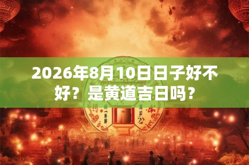 2026年8月10日日子好不好？是黄道吉日吗？