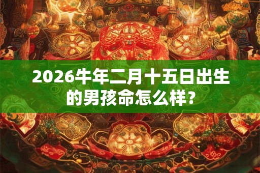 2026牛年二月十五日出生的男孩命怎么样？
