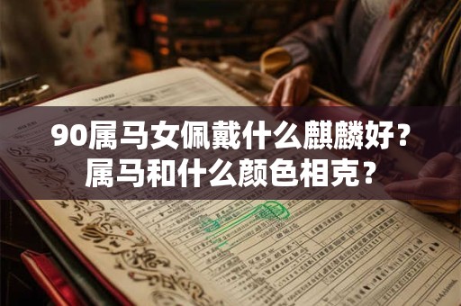90属马女佩戴什么麒麟好？属马和什么颜色相克？